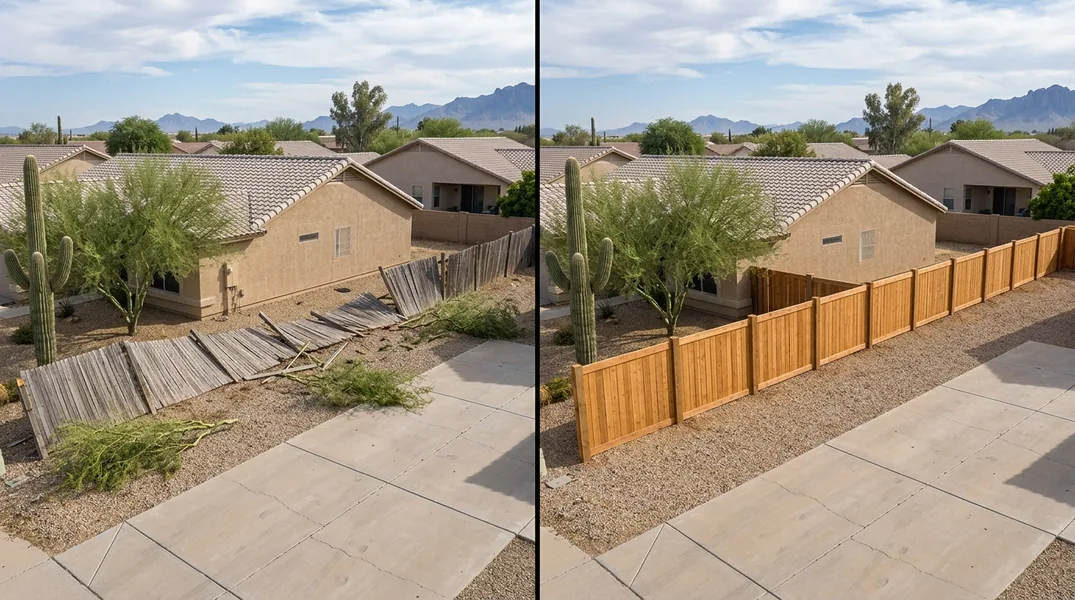 Monsoon Fence Damage in Mesa: Insurance Claims, Timelines and What to Do First