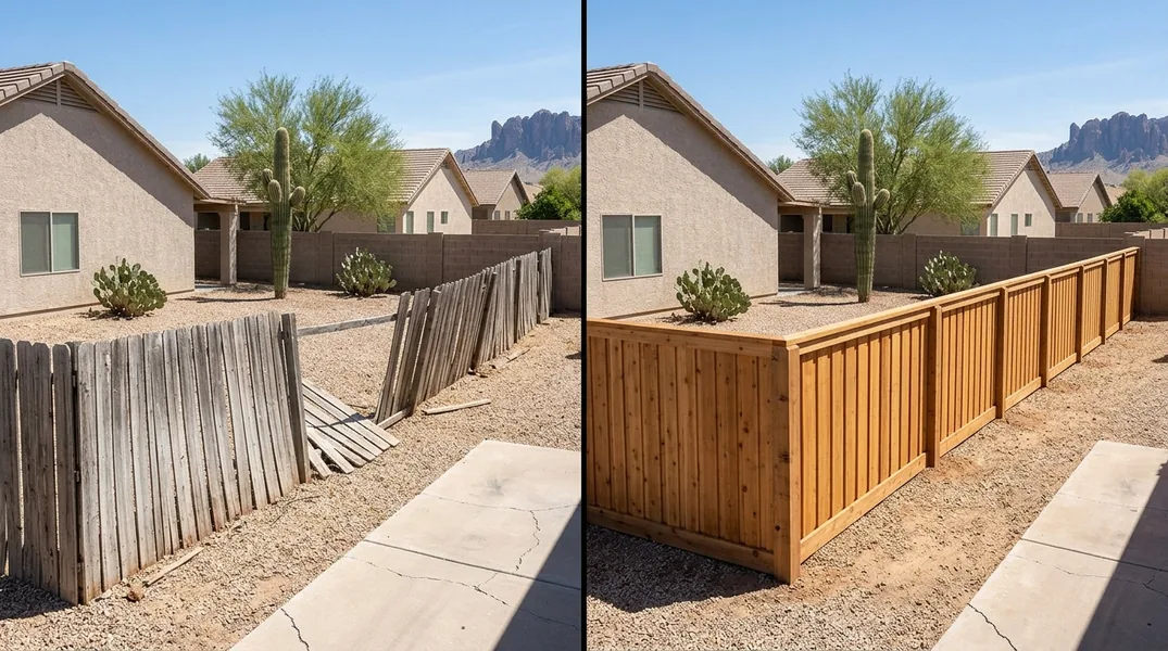 Wood vs Vinyl Fence in Mesa's Desert Heat: An Honest Comparison