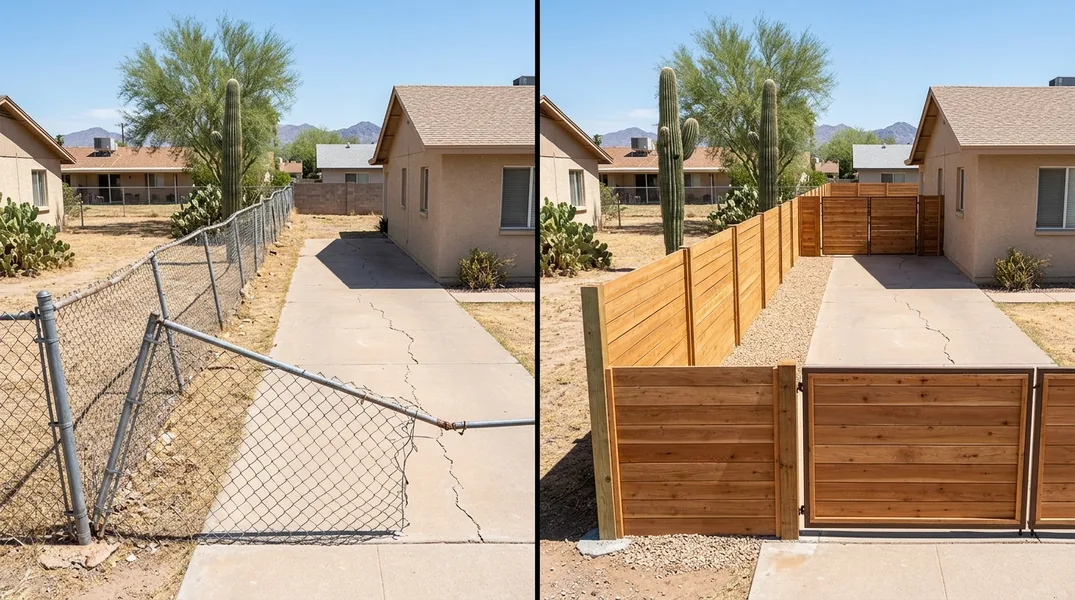 How Long Does a Wood Fence Last in the Arizona Sun — and Does Staining Really Help?